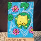 original ACEO acrylic frog Suns out buns out — photo 2