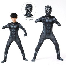 2025 Black Panther Kostüm Kinder Marvel Junge Cosplay Karneval Jumpsuit DE!!