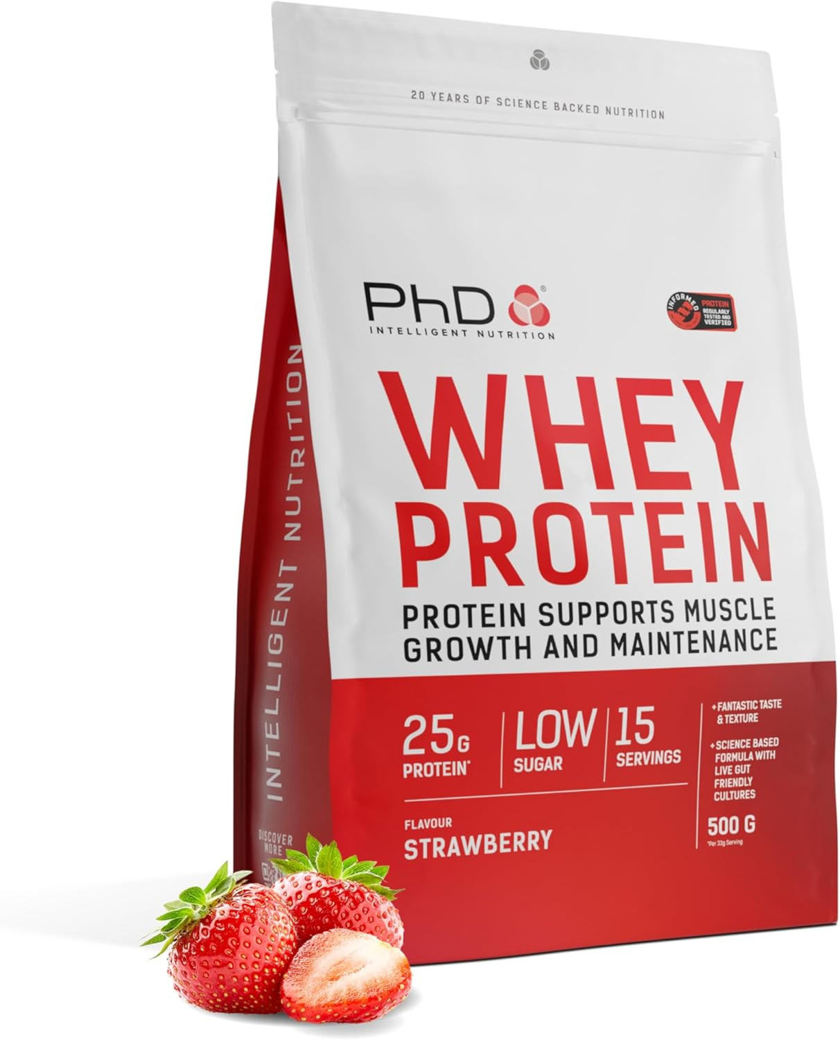 Nutrition Whey Protein in Polvere 500G Fragola – Integratore Proteico Ad Alto Co