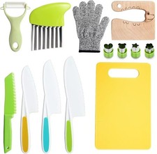 11/13/17PCS Kids Cooking Set Montessori Kitchen Tools Safe Knives for Toddlers
