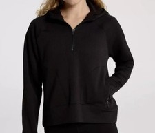 DSG Scuba 1/4 Zip Pullover Sweatshirt Women's Size XL Black NWT