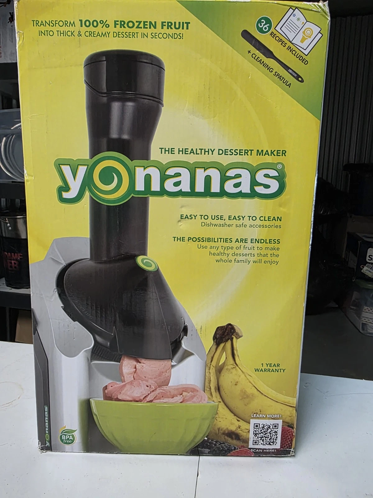 Yonanas Healthy Frozen Desert Maker - New Open Box Mint Condition