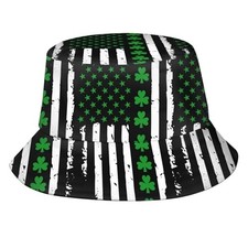 St. Patrick's Day Bucket Hats Fashion Green Hat Sun Cap Packable Outdoor