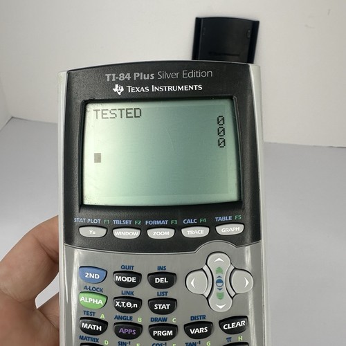 Texas Instruments TI-84 Plus Silver Edition Graphing Calculator w/ Cover Tested - Picture 3 of 5
