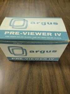 Argus Pre-Viewer IV For 35mm & 127 Color Slides Original Box