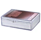 (1) Ultra Pro 50-Card Hinged Plastic Box Holder For Trading Cards