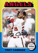 2024 Topps Heritage Trey Cabbage #109 Los Angeles Angels 3D
