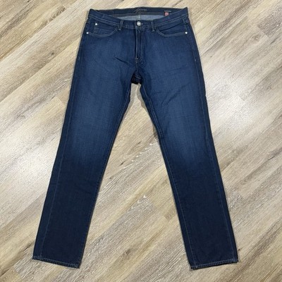 Agave Pragmatist Jeans Dark Classic Straight Denim Made in USA Supima Mens 36x34