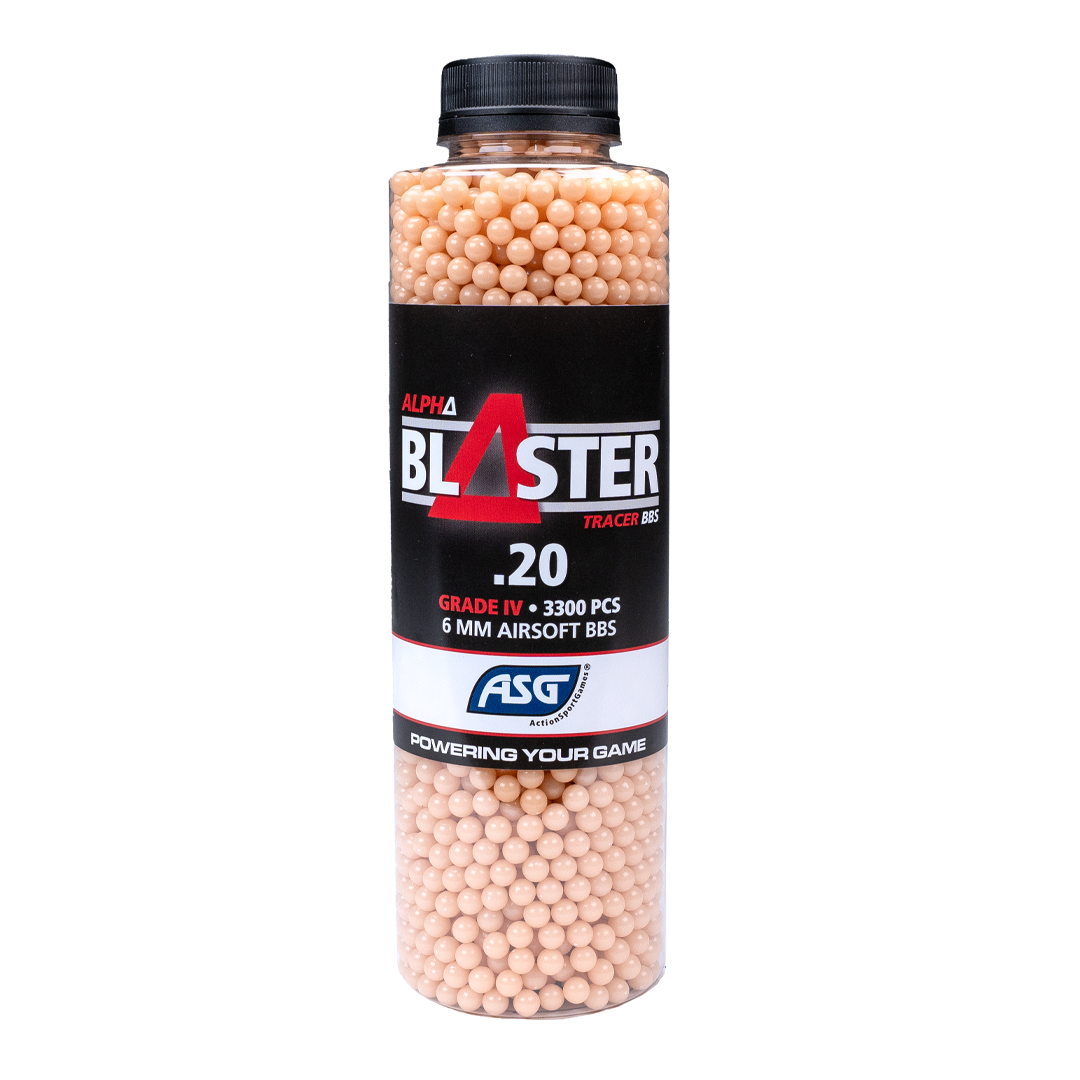 ASG Alpha Blaster Airsoft Red Tracer BBs 0.20g 3300 1 Bottle Pellets