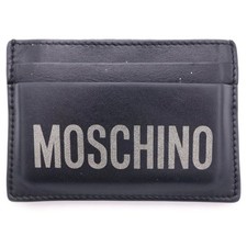 Moschino Porta Carte di Credito Logo Astuccio Nero