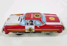 Vintage Litho F.D. Chief Tin Car Toy 3 1/2" L