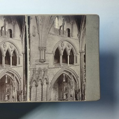 Lichfield Staffordshire Stereoview C1910 Real Photo Cathedral Interior Detail