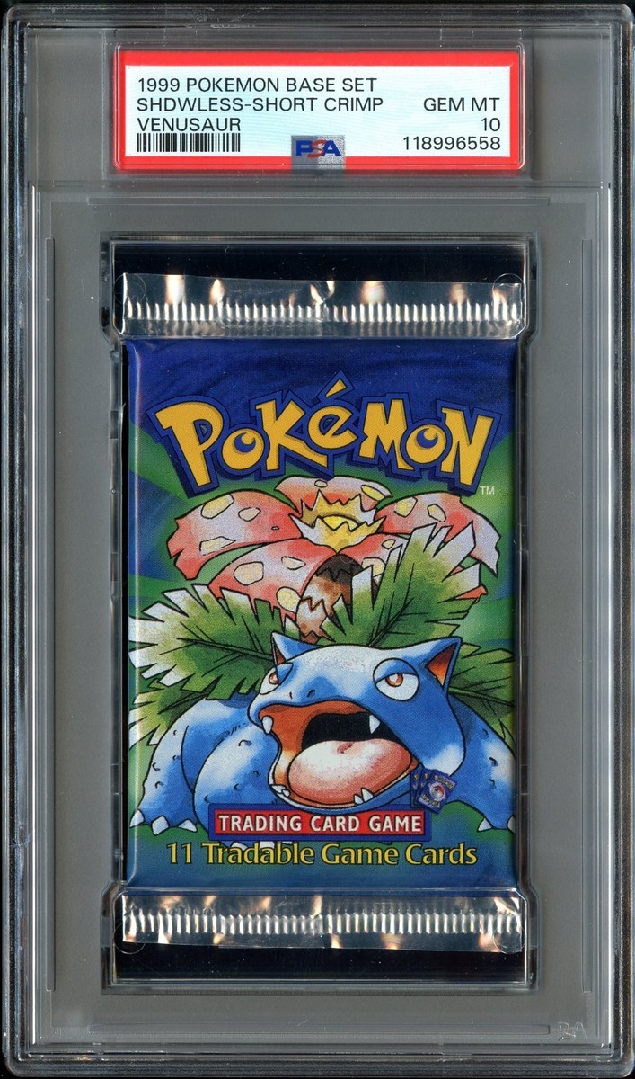 PSA 10 GEM MINT Base Set SHADOWLESS SHORT CRIMP Booster Pack SEALED Pokemon 558 | eBay PSA 10 GEM MINT Base Set SHADOWLESS SHORT CRIMP Booster Pack SEALED Pokemon 558 | eBay