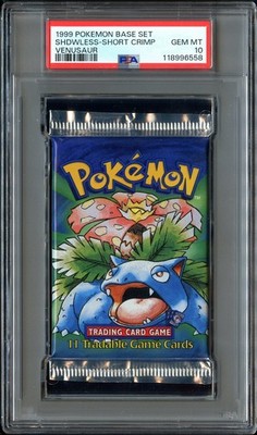 PSA 10 GEM MINT Base Set SHADOWLESS SHORT CRIMP Booster Pack SEALED Pokemon 558 | eBay PSA 10 GEM MINT Base Set SHADOWLESS SHORT CRIMP Booster Pack SEALED Pokemon 558 | eBay