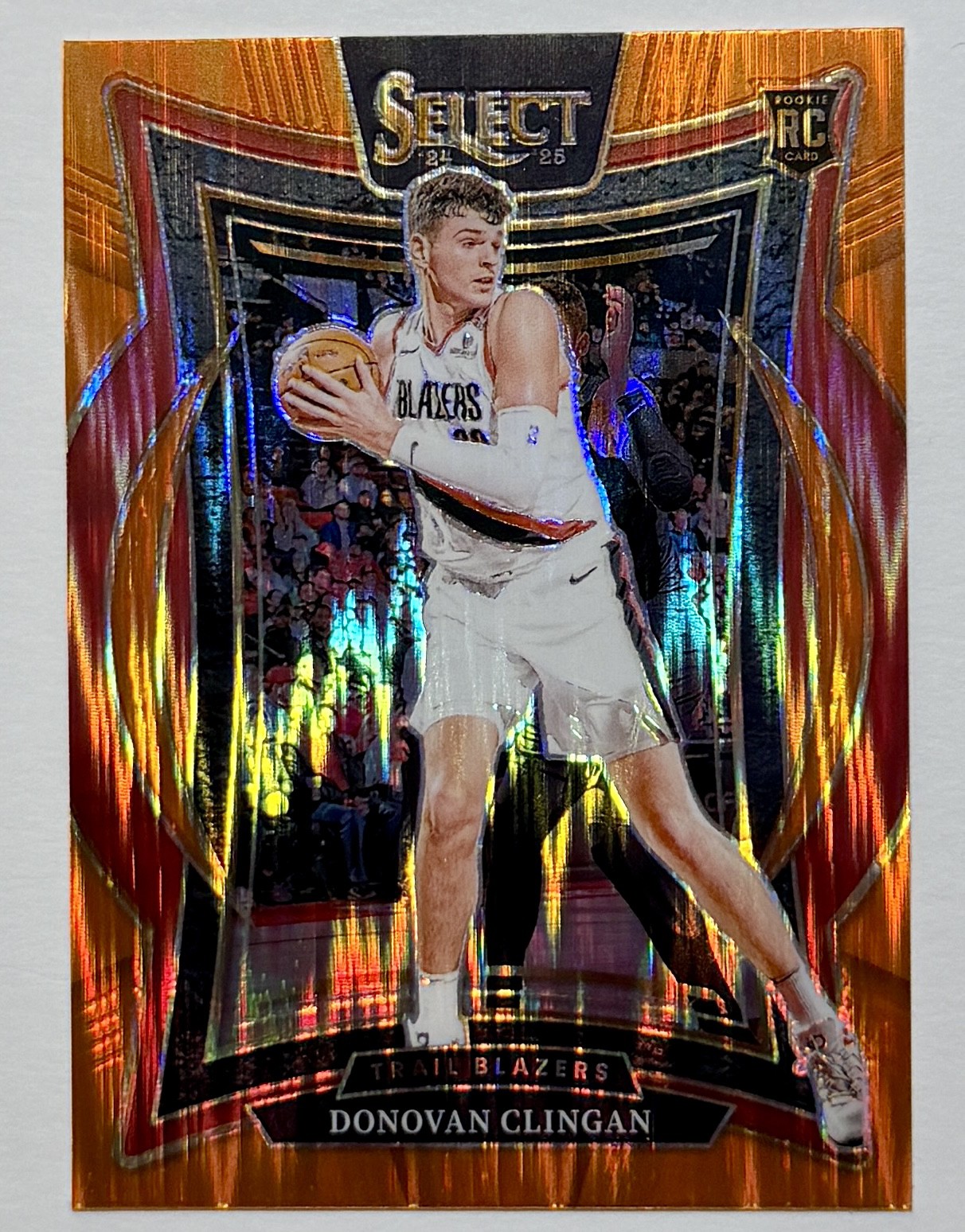 2024-25 Panini Select - Concourse Donovan Clingan #69 Orange Flash Prizm (RC)