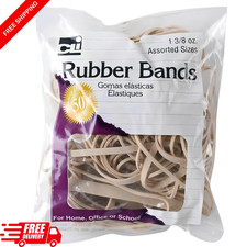 1 Assorted Color Rubber Bands Multi Size Elastic Office School Home Use Strong