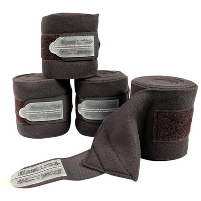 EQuest Fleece Bandage Act-Line für Pferde, 4er Set - Mocha Polsterung Training