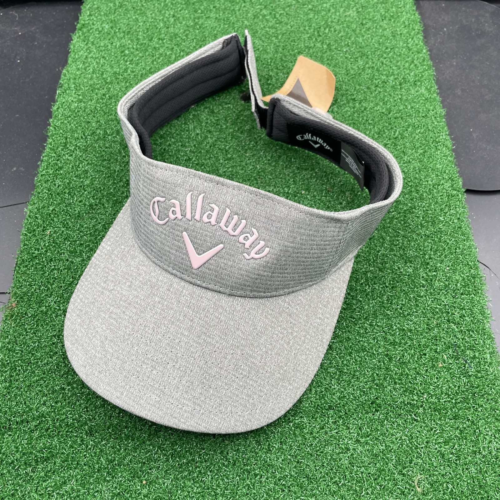 Liquid Metal Visor Cap Womens Dark Gray/black Adjustable Nwt