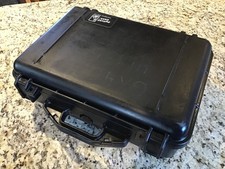 Pelican Hard Case 18X 12X 5 Black with Lock Holes Foam Inserts Purge Valve USA