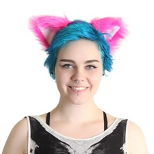 Pawstar Cheshire Fluffy Mew Ear Headband - kitty cat furry fursuit costume