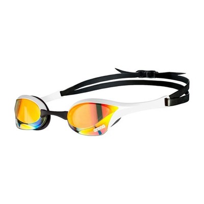 Arena Unisex Cobra Ultra Swipe Mirror Swim Goggles Anti-Fog, Yellow Copper/White