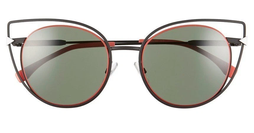 Подлинные линзы Fendi Cat Eye FF0176/S 033DN персиковая черная оправа зеленые 53*19*140  - Изображение 2 из 4