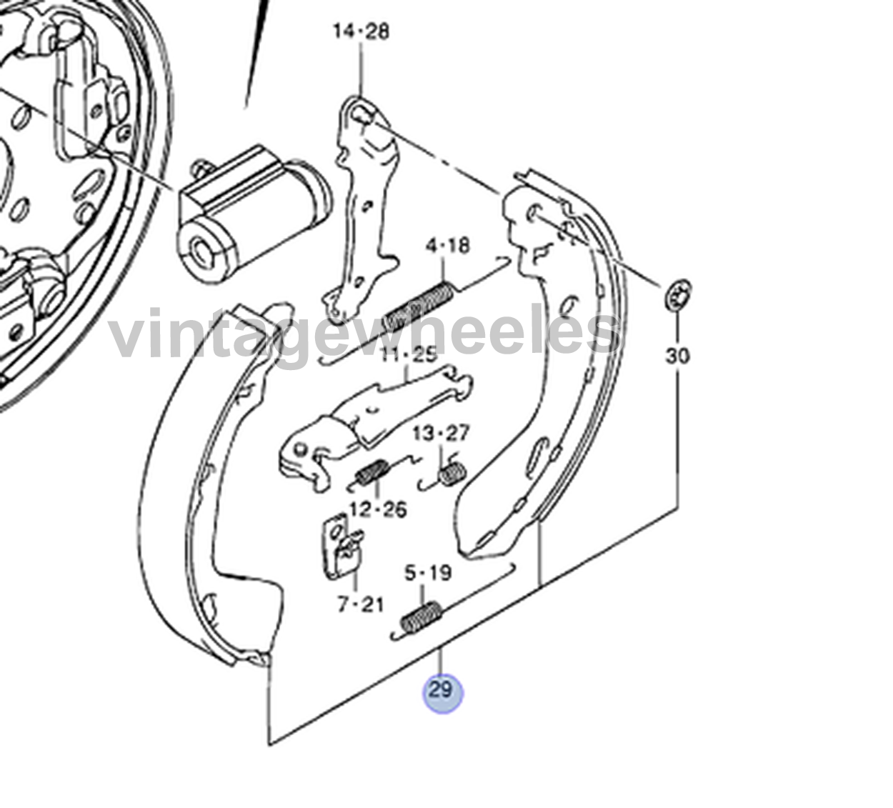 Fits For Suzuki Swift 1.2 20112017 Rear Brake Shoe Kit Set 5320068L01