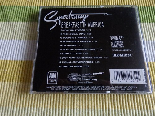 supertramp breakfast in america ultra disc Mfsl original master records udcd534 - Bild 5 von 7
