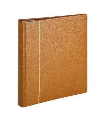 Lindner 1102L-H Ring Binder Leather 18-Ring Mechanism Light Brown Brown Empty