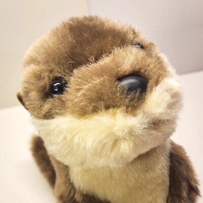 Baby Otter Standing Stuffed Animal Plush Realistic Petting Zoo 9.5'' Tall