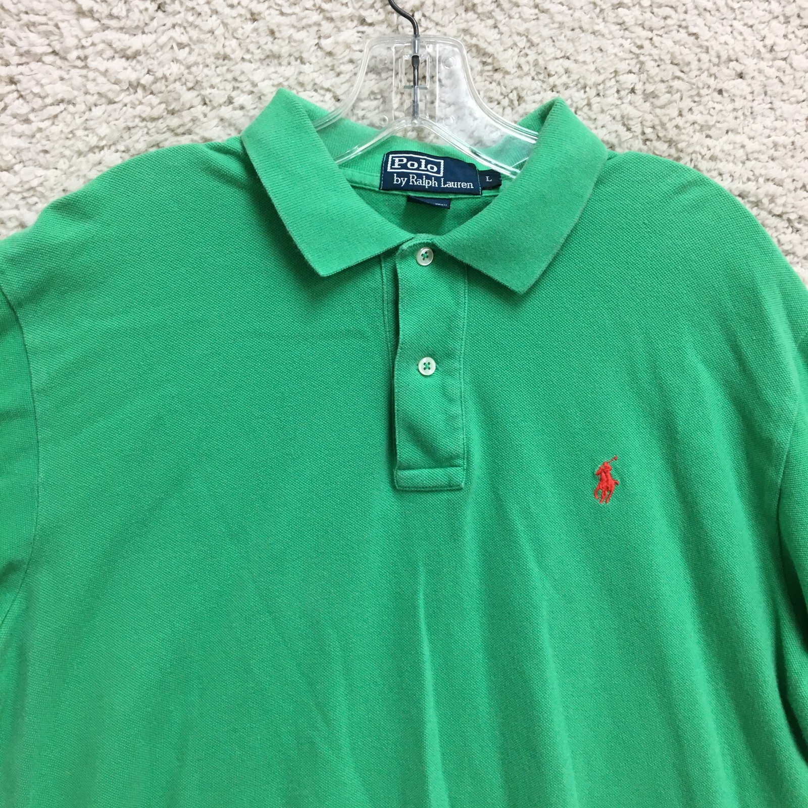 Polo Ralph Lauren Camicia Grande Adulto Verde Manica Corta Pony Golf Classica Uomo L