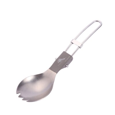TOAKS Outdoor Picnic Folding Titanium Spork Spoon Ultra Light 18g Tableware T-21