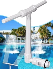 Pool Fountain Above Swimming Pools, Adjustable Water Dual Spray Sprinkle