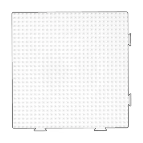 Hama Midi Bügelperlen Stiftplatte weiß 234 Quadrat groß (erweiterbar) Viereck