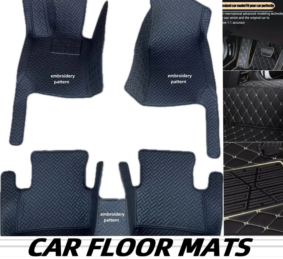 For Ferrari Car Floor Mats Waterproof Auto PU Leather All Weather Liners Luxury Foto 2 de 4