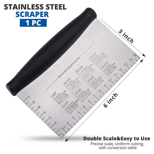 Griddle Scraper Grill Outdoor Bbq Stainless Steel For Flat Tops Multipurpose - Picture 2 of 7