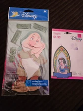 New Scrapbook Lot of 2  Stickers by Jolee's Dimension Disney Sleepy Snow White