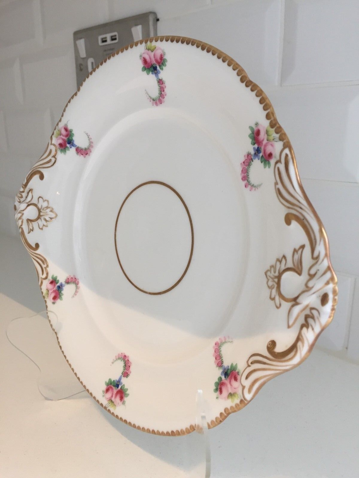 Antique Bone China Teacup & Saucer Coffee Cup Cake Plate Ditsy Pink YOU CHOOSE Bezpłatny ogólnokrajowy