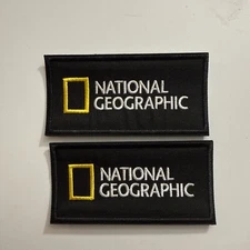 Set Of 2 National Geographic Embroidered Iron-on Patches High Quality US Ship