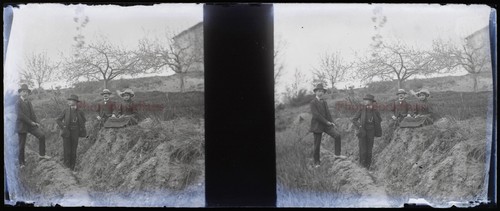 Plaque De Verre Ancienne – Promenade Champêtre, Femme, Négatif Photo – Années 1910-20