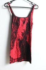 Urban Outfitters Abstract Portrait Print Mini Bodycon Dress -  Red Medium (c29)