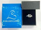 HSN Colleen Lopez Sterling Silver Cushion-Cut & Round White Topaz Ring Size 6 — photo 10