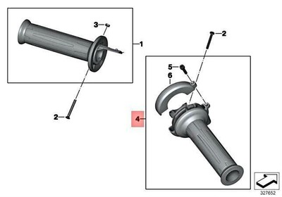 BMW F800r Front Right Side Handlebar Grip Throttle Lever 