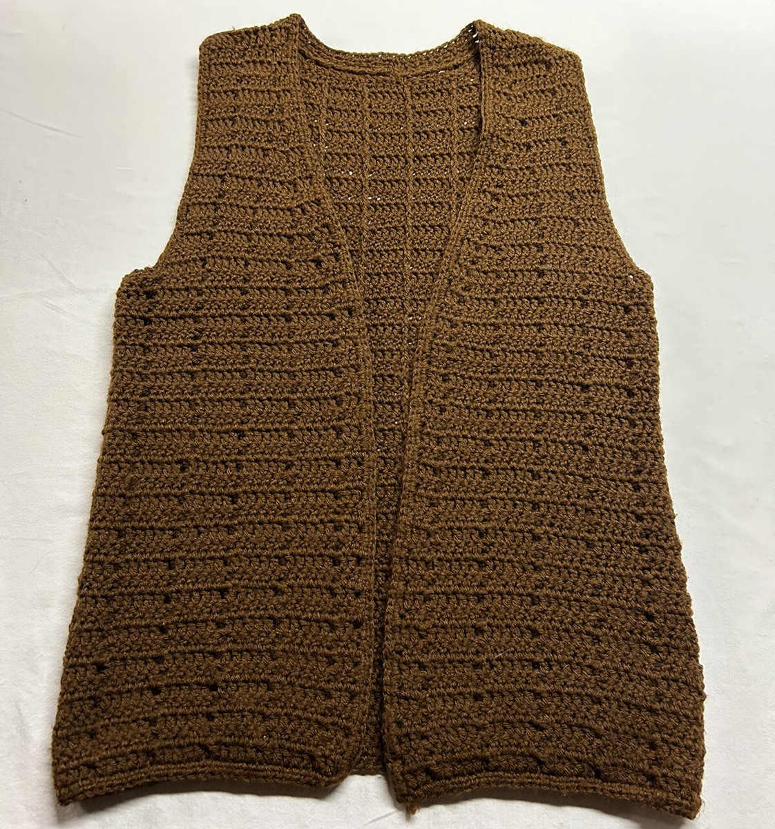 A Crochet Chaleco Con Cuello Polera Chalecos Redondos Tejidos A