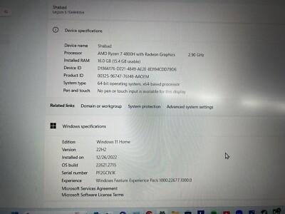 Lenovo Legion 5 RTX 2060, 15