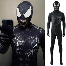 Black Venom Carnage Spider-Man Jumpsuit Cosplay Costume Adult Kids Halloween US