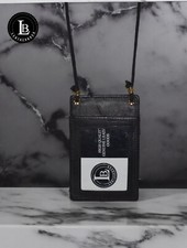 NECK ID HOLDER WITH SNAP BACK POCKET SECURE TRAVELLING BLACK FREE SHIPPING