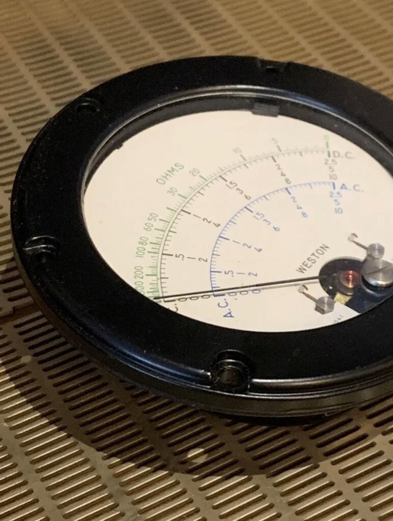 Vintage Weston Volt Ohm Meter Model 1541 Panel Gauge 01000 D.c eBay