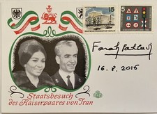 Kaiserin Farah Diba Pahlavi signiert Karte Unterschrift Signed Autogramm Iran