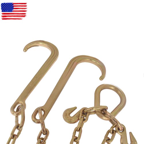 G70 15" Large V-chain J Hooks 2' Flatbed Tow Truck Rollback Wrecker Carrier - Picture 8 of 11